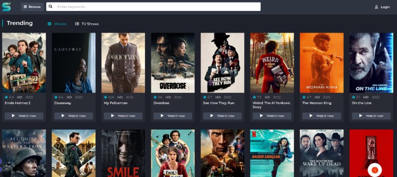 【网站名称】Sflix【网站功能】在线影视【网站简介】一款国外的在线影视网站