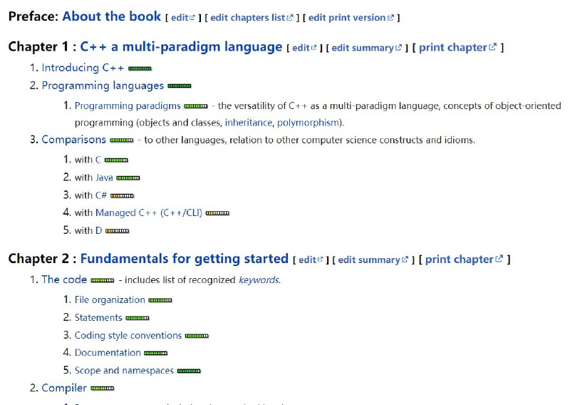 【网站名称】C++_Programming【网站功能】C++教程【网站简介】英文版的C++教程，以一系列章节的形式呈现，属入门级教程
