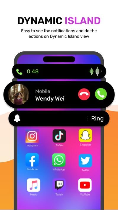 【软件名称】Dynamic Island【软件功能】灵动岛【支持平台】#Android【软件简介】安卓版灵动岛，在 Android 设备上轻松获得 iPhone 14 Pro 的 Dynamic Island 功能！该应用在 Google Play 商店中已经有超过 100 万的安装量，并且已脱离 Beta 测试阶段