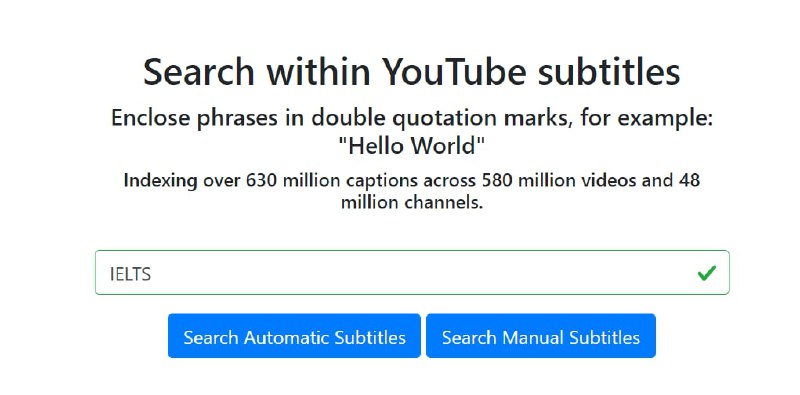 【网站名称】Filmot【网站功能】YouTube搜索增强【网站简介】一款YouTube内容搜索工具，输入关键词即可搜索出非常多相关视频，比官方的搜索框搜索更加精准细致