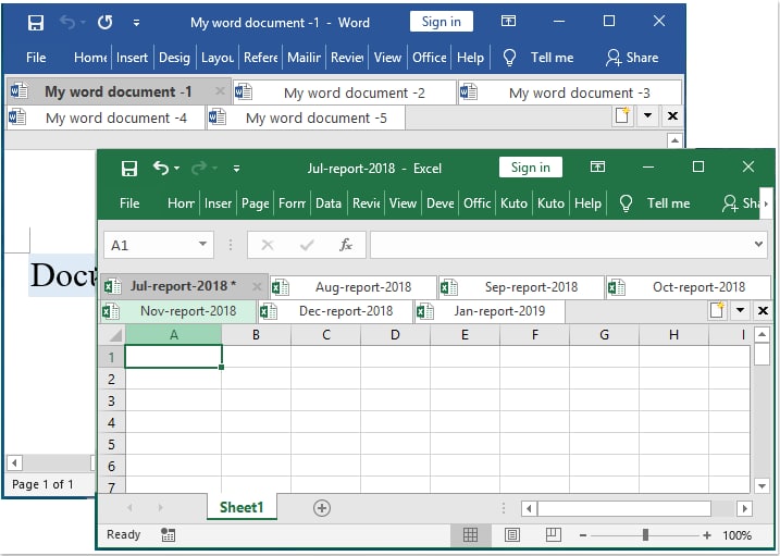 【软件名称】Office Tab【软件支持】Windows【软件功能】office多标签页【软件简介】插件安装后，打开office文档会自动显示为标签页，使用起来和浏览器标签页类似