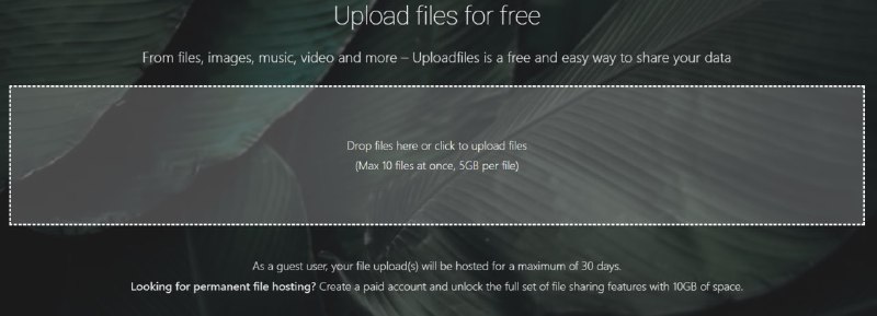 【网站名称】Ufile【网站功能】临时网盘【网站简介】一款临时网盘应用，可同时上传10个文件，每个文件最大5G