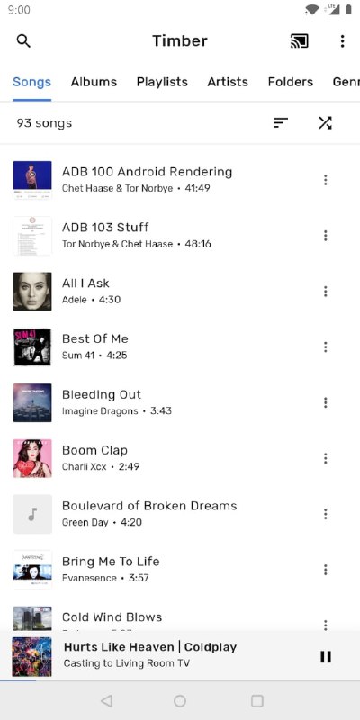 【软件名称】TimberX【软件功能】音乐播放器【支持平台】#Android【软件简介】Material主题音乐播放器，适用于手机端、穿戴设备、汽车端等