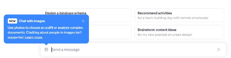 🗣 ChatGPT新功能上线，包含图片对话与语音对话① 图片对话