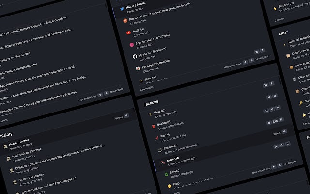 【插件名称】Omni【插件功能】书签管理【插件简介】该插件可以通过一个简单的命令界面来管理标签、书签、浏览历史，以及执行其它一些操作
