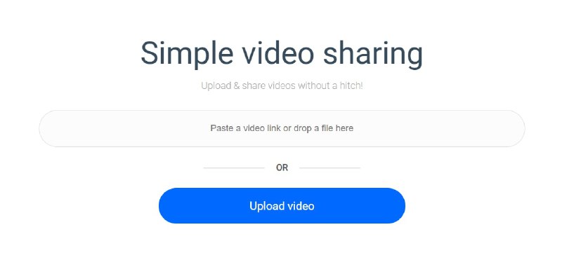 【网站名称】Streamja【网站功能】视频床【网站简介】Streamja是一款免费的视频床，免费提供视频存储服务，最大支持50MB，上传速度快，支持链接上传视频到视频床，支持embed方式直接使用视频