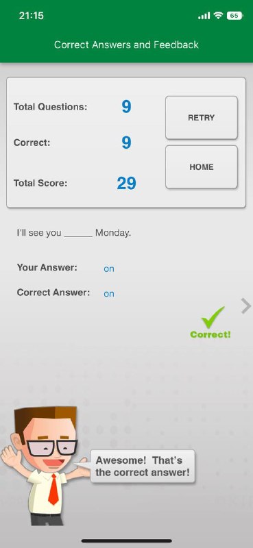 🗣 Johnny Grammar Word Challenge💬 刚发掘的一款软件，可以练习语法与单词，语法从简到难，要简单的过关了难的关卡才能打开