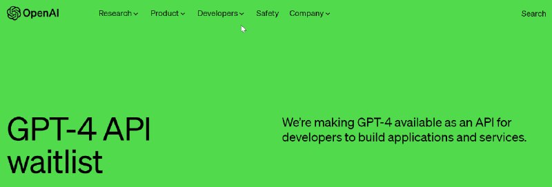 🗣 加入GPT-4 等候名单，可以先申请玩玩，万一通过了呢🔗 