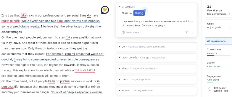 【软件名称】Grammarly【软件功能】写作助手【支持平台】#Windows #Web【软件简介】Grammarly是一个高级写作助手