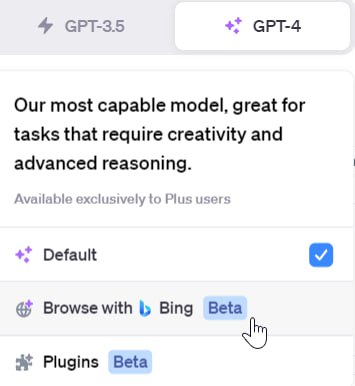 GPT4的联网功能加入了必应的API