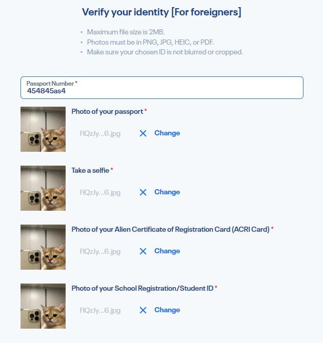 #菲律宾 #实名 #Globe经实测，菲律宾Globe卡的实名认证形同虚设，全部上传表情包也都能秒过，菲区spotify家庭组得以续命