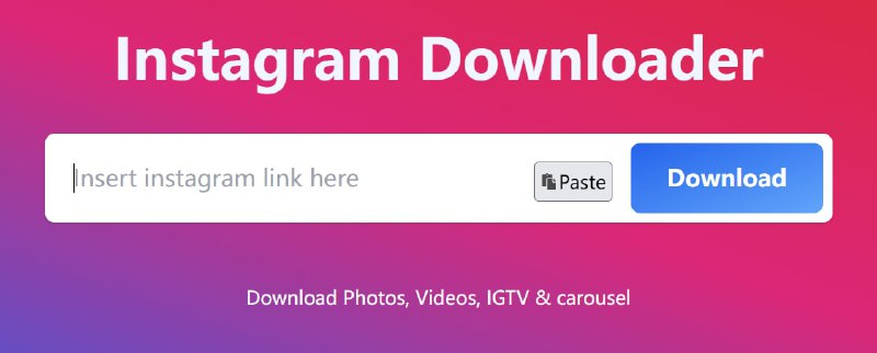 【网站名称】iGram【网站功能】Instagram资源下载【网站简介】iGram可以下载Instagram照片、视频和IGTV视频