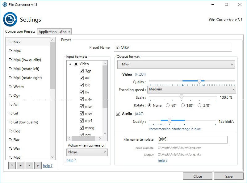【软件名称】File Converter【软件支持】Windows【软件功能】格式转换【软件简介】一款开源免费的格式转换工具，可转换音频、视频、图片、文件等非常多的格式