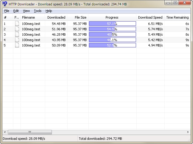 【软件名称】HTTP Downloader【软件支持】Windows【软件功能】下载器【软件简介】HTTP Downloader 是一款简约而不简单的开源下载器，支持最大 100 个文件，每个文件 100 块同时下载，共计 10000 个连接