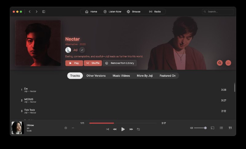 【软件名称】Cider【软件功能】第三方Apple Music【支持平台】Windows、Linux、macOS【软件简介】一个开源的、面向社区的 Apple Music 客户端，使用 Cider 需要付费的 Apple Music 订阅
