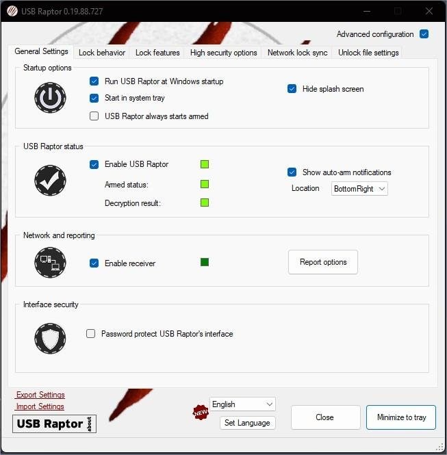 【软件名称】USB Raptor【软件功能】U盘加密狗【支持平台】#Windows【软件简介】一款U盘加密狗工具，将U盘插入电脑，电脑可以正常使用，扒出U盘电脑主动锁屏